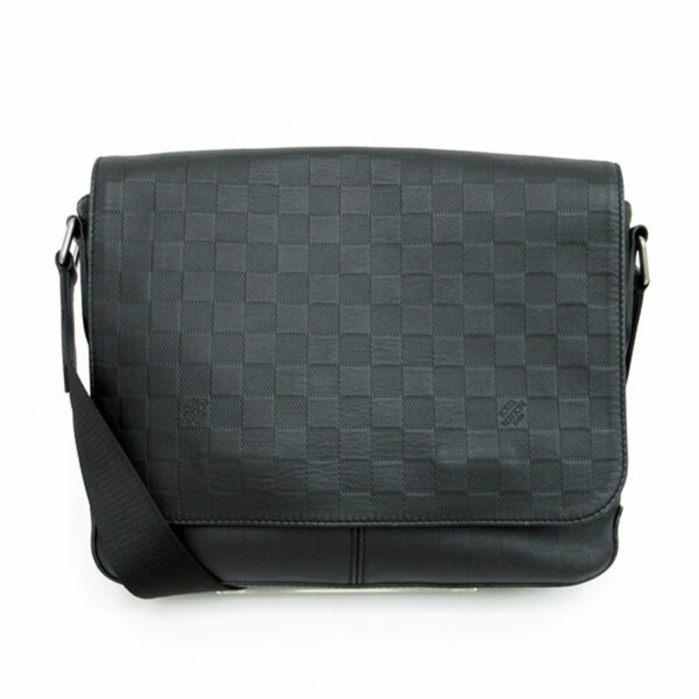 LOUIS VUITTON Damier Infini Black District Shoulder Bag Crossbody Onyx Black